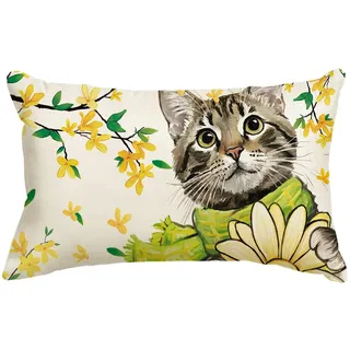 Artoid Mode Blumen Frühling Kissenbezug, 30x50 cm Sommer Cushion Cover Wohnzimmer Deko