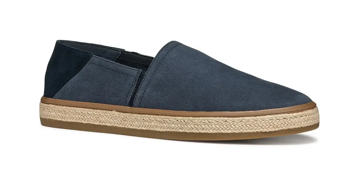 Geox Heren U PANTELLERIA A Espadrille Wedge Sandal, Navy, 44 EU, Donkerblauw, 44 EU