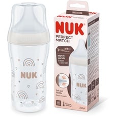 Bild Perfect Match Babyflasche | Ab 3 Monate | Passt sich dem Baby an | Temperature Control | Anti-Colic | 260 ml | BPA-frei | Silikontrinksauger, Medium | Regenbogen