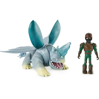 How To Train Your Dragon Dreamworks Dragons „Die 9 Welten“ - Adventure Set mit Drache und Reiter Figur, D’Angelo und Plowhorn, für Kinder ab 4 Jahren