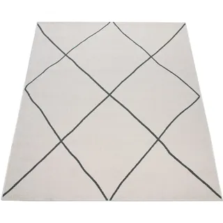 Paco Home Kurzflorteppich 120/170 cm Haral 787 , Weiß , Textil , Rechteckig , 120x170 cm , strapazierfähig, für Fußbodenheizung geeignet , Teppiche und Böden, Teppiche