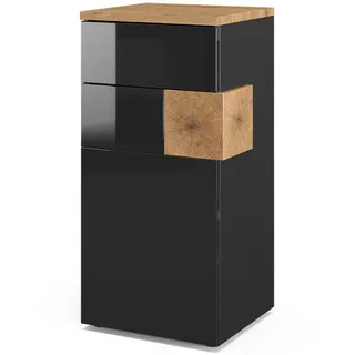 Vicco Midischrank Eden, 40 x 84 cm, Anthrazit/Artisan-Eiche - Dunkelgrau