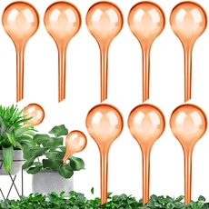 TableRe 8 Stück Gießkugeln-13x5cm Bewässerung Zimmerpflanzen Bewässerungskugeln Topfpflanzen Selbstbewässerung PVC Bewässerung-Kugeln Orangefarbener Wasserspender Blumenbewässerer für Pflanzen