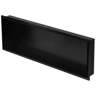 luxebath Wandnische aus Edelstahl 90x30x10 cm, Schwarz, Duschnische, Einbauregal, Flexibler Einbau, Befliesbare Nische für Badutensilien,