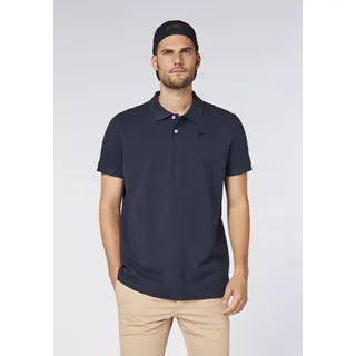 Poloshirt CHIEMSEE, Herren, Gr. 3XL (64/66), total eclipse, 100% Baumwolle, ohne Ausschnitt, Shirts Poloshirt