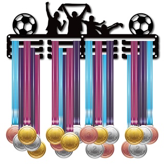 CREATCABIN Fußball Image Player Medaillen Aufhänger Halter Display Rack Medaillen Display Über 60 Medaillen Ständer Wandhalterung Aufhänger Dekor Für Sport