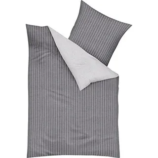 KAEPPEL Eternity Combo Mako-Satin steingrau 155 x 220 cm + 80 x 80 cm