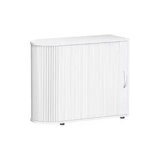geramöbel Flex Rollladenschrank weiß, silber 1 Fachboden 100,0 x 40,0 x 83,0 cm
