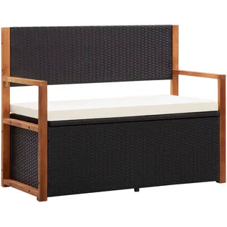 vidaXL Gartenbank 100 x 110 x 87 cm Schwarz