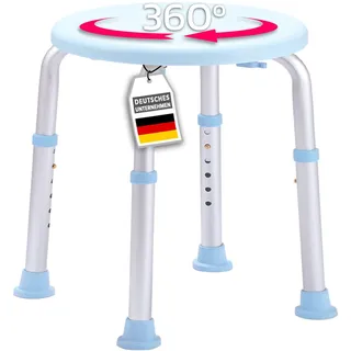 Karat Duschhocker Pedro - Höhenverstellbar, rutschfest, rostfrei Bis 136 kg 360° drehbar 1 St