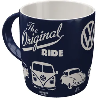 Nostalgic-Art Retro Kaffeebecher, 330 ml, VW – The Original Ride – Volkswagen Bus Geschenk-Idee, Original Lizenzprodukt (OLP), Keramik-Tasse für Kaffee, Vintage Design