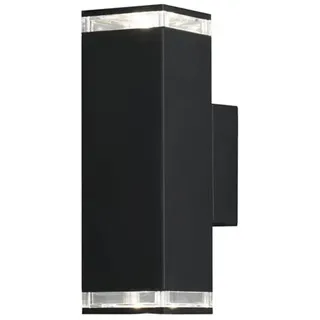 Konstsmide Außenwandleuchte Aluminium BxHxT 7,5 x 23,5 x 11,5 cm ohne Leuchtmittel schwarz
