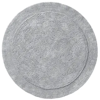 Erwin Müller Badematte, Badteppich Uni Serie Stuttgart hellgrau Größe rund: 90 cm Ø - extra dick, hohe Saugfähigkeit, 100% Baumwolle