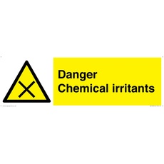Schild mit Aufschrift "Danger Chemical Irritants", 450 x 150 mm, L41