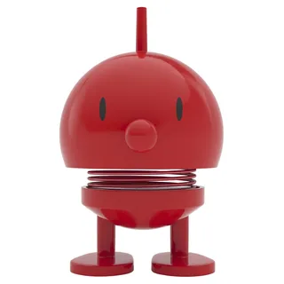 Hoptimist Bumble Wackelfigur & Glücksbringer, Skandinavische Deko Figuren für Wohnzimmer, Schreibtisch, Büro, Bürodeko & Lustige Kleine Geschenke, 4,5 x 5,8 x 7,6 cm, Small, Rot