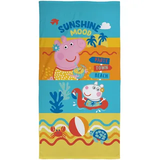 Character World offizielles Peppa Pig Kinderhandtuch | Superweicher Griff, Peppa Ocean Design