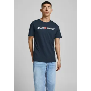 JACK & JONES T-Shirt Corp mit Schriftzug in Dunkelblau-L