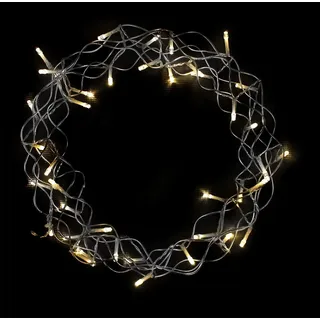 Metallkranz Ø 30 cm zum hängen - 40 LED - LED Kranz mit Timer - Türkranz Weihnachtsdeko Fensterdeko Weihnachten Tischkranz
