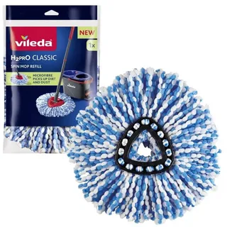 Vileda H2PrO Wischmopp-Ersatzkopf | Mikrofaser-Moppkopf | Entfernt hartnäckigem Schmutz |maschinenwaschbar | langlebiger Mopp | für alle Böden | 1er Pack
