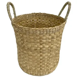 Landscape Regalkorb , Naturfarben , Naturmaterialien , 20.9 l , rund , 31-39 cm , Handmade in Vietnam , Griffe, handgemacht , Ordnen & Aufbewahren, Dekoboxen & Aufbewahrungsboxen, Regalboxen & Stehsammler