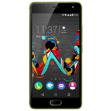 Wiko U Feel Smartphone (12,7 cm (5 Zoll) HD IPS-Display, Fingerabdruck-Sensor, 16 GB interner Speicher, Android 6 Marshmallow) limone-grau