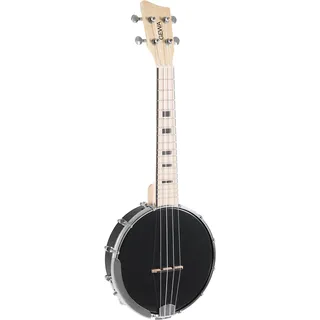 Gewa Concert Banjo Ukulele Manoa - Kessel offen - Schwarz Hochglanz - inkl. gepolstertem Gig Bag - B-CO-A