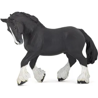 Papo 51517 Black Pferd Horses, Foals and Ponies Shire Hengst Schwarz