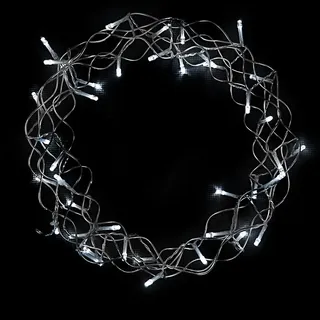 Lex LED Metallkranz grobmaschig, kaltweiß, Ø 30 cm, 40 LEDs