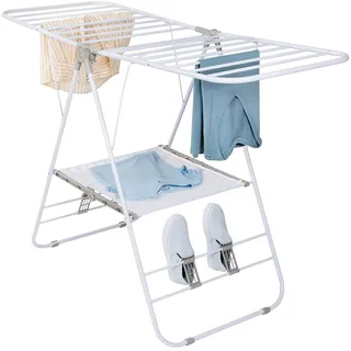 Honey can do Honey-Can-Do DRY-01610 Flügelwäscheständer Metall 162,6 x 59,7 x 106,7 cm, weiß