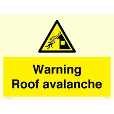 Warnschild für Dachlawine, 400 x 300 mm, A3L