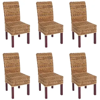 Mendler Esszimmerstuhl BALI Bananengeflecht hell 6er Set