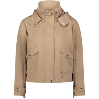 Outdoorjacke CARTOON "Casual-Jacke mit aufgesetzten Taschen", Damen, Gr. 44, braun (camel), Obermaterial: 85% Polyester PES. 15% Baumwolle CO., Jacken Outdoorjacke