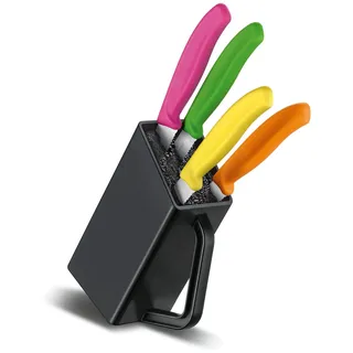 Victorinox Swiss Classic Steak- und Pizzamesser, 4-teilig gefüllt, Messer-Aufbewahrung