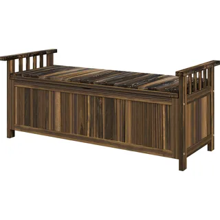 Outsunny 2-Sitzer Gartenbank Holz, wetterfest Sitzbank, Gartenmöbel mit Stauraum