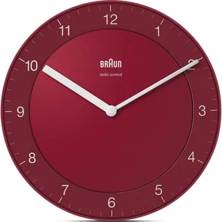 Braun Funkwanduhr 20,0 cm BC 06 R-DCF rot