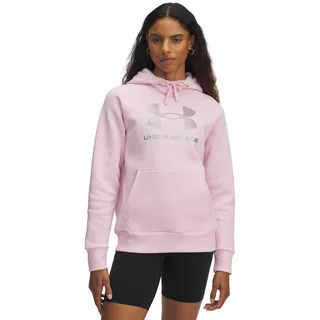 Under Armour Damen Kapuzenpullover Rival Flc Shimmer Hdy 6003710-647 M - Prime Pink/IRIDESCENT - M