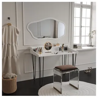 Vicco Schminktisch Sannar Weiß 110 cm mit Schubladen