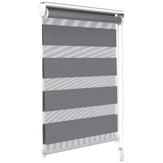 VOUNOT Doppelrollo 80 x 150 cm Grau