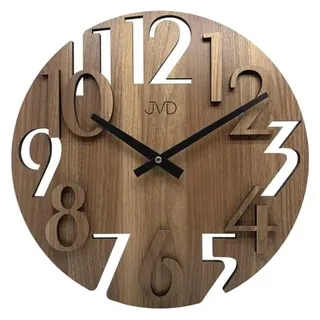 Wanduhr Sonnenform wettergeschützt, Modell HT113.3, 70 cm Durchmesser, 5 cm Tiefe - Beige, Schwarz
