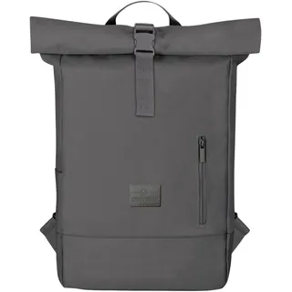 Johnny Urban Rucksack Damen & Herren Grau - Robin Medium - Rolltop Mit Laptopfach für Uni Business Fahrrad - 15L - Nachhaltig - Wasserabweisend