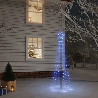 The Living Store LED-Weihnachtsbaum mit Erdnägeln Blau 108 LEDs 180 cm - Blau