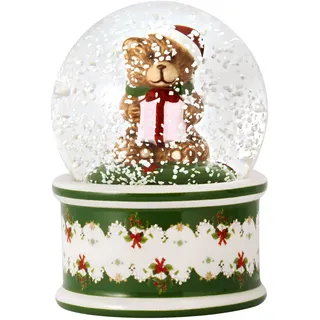 Villeroy & Boch - Christmas Toys - Schneekugel mit Bärenmotiv, Set, Größe 6,5 x 6,5 x 9 cm, Mehrfarbig, Spülmaschinenfest, Mikrowellengeeignet, Weihnachtsdekoration, Porzellan und Glas