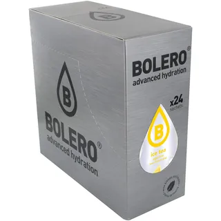 Bolero ICE TEA LEMON| 24x8g I Erfrischendes Zuckerfreies Getränkepulver mit Stevia gesüßt | Vitamin C | gesundes Getränk, das von Diabetikern empfohlen wird | LEMON Eistee Geschmack
