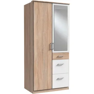 Kleiderschrank »Click« mit Spiegel weiß