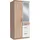 Drehtürenschrank Click 90 x 199 x 58 cm Weiß/Beige