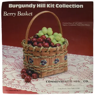 Commonwealth Korb Reed Burgund Hill Kit Berry 4-Zoll x 4-Zoll x 11,4