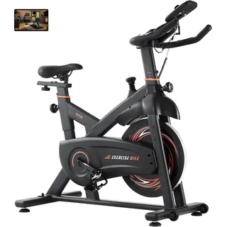Vevor Heimtrainer Magnetwiderstand Stationäres Fahrrad zu Hause, Indoor Bike mit leisem Riemenantrieb & schweres Schwungrad & verbesserter LCD-Monitor & bequemem Sitzpolster, Heimtrainer einstellbar