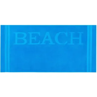 Zollner Strandtuch, 100x200 cm, 100% Baumwolle , Türkis , Textil , 100x200 cm , Oeko-Tex® Standard 100 , Heimtextilien, Badtextilien, Strandtücher