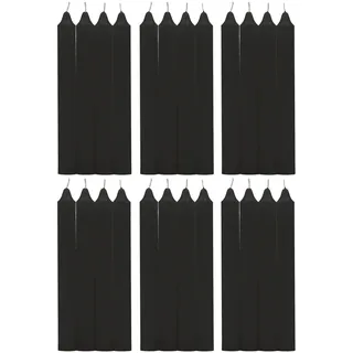 H Hansel Home - Leuchterkerzen 24 Stück, Kronkerzen Durchmesser 1.8 cm, Länge 17.5 cm, schwarze Farbe