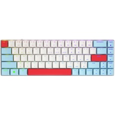 Bild MX-LP 2.1 Compact Wireless, kabellose kompakte Gaming-Tastatur mit 68 Tasten, US-Layout (QWERTY), RGB-Beleuchtung, mechanische MX LOW PROFILE SPEED Switches, Weiß